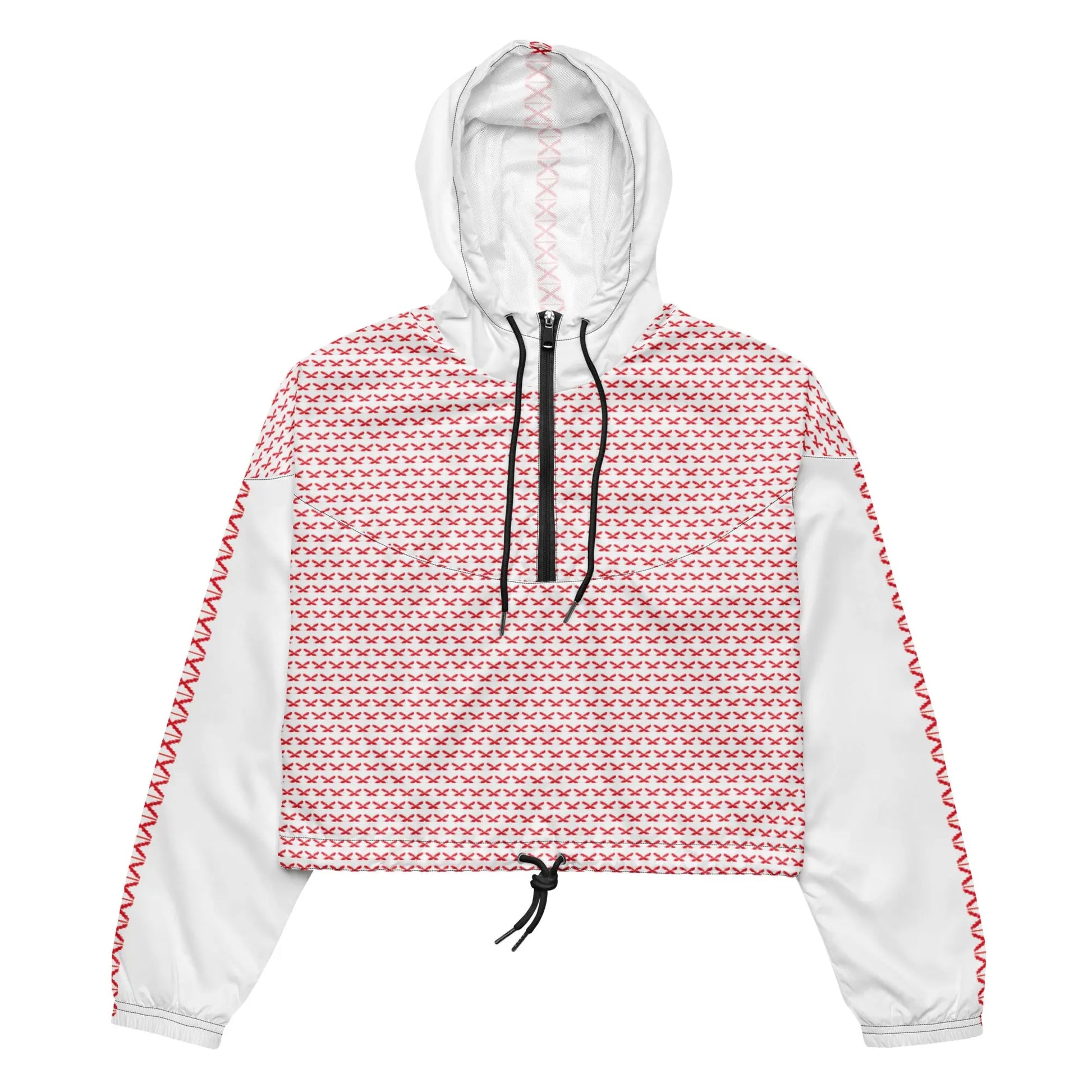 Comprar Cortavientos Cruz de Borgoña crop para mujer Bandera España La Flamenca de Borgoña Patricia Muñoz VOX