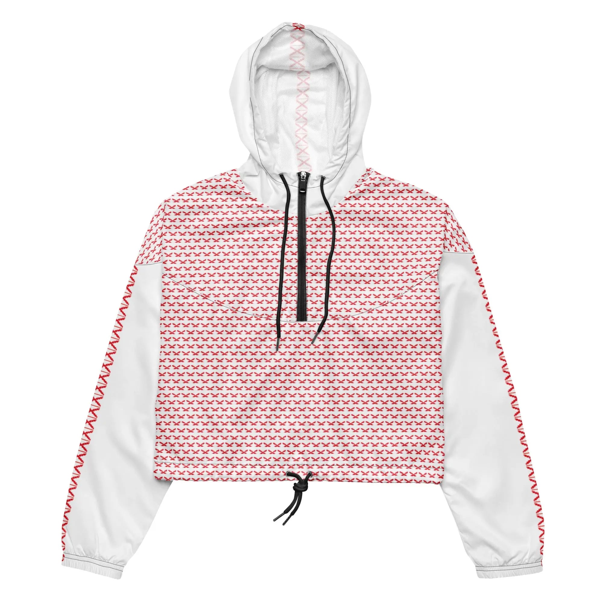 Comprar Cortavientos Cruz de Borgoña crop para mujer Bandera España La Flamenca de Borgoña Patricia Muñoz VOX