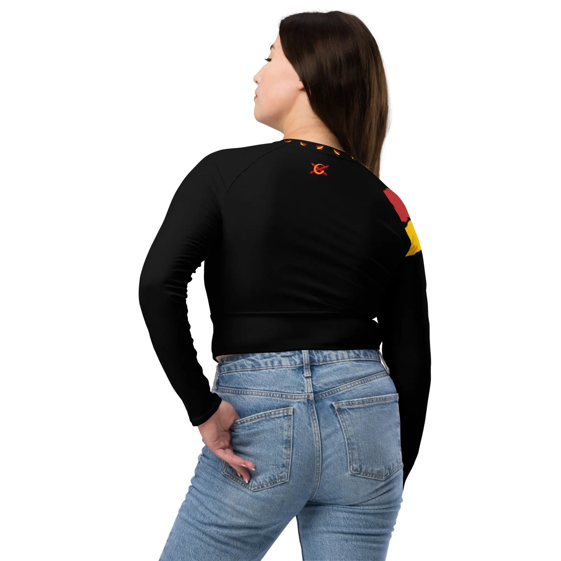 Comprar Crop top Bandera España de manga larga Bandera España La Flamenca de Borgoña Patricia Muñoz VOX