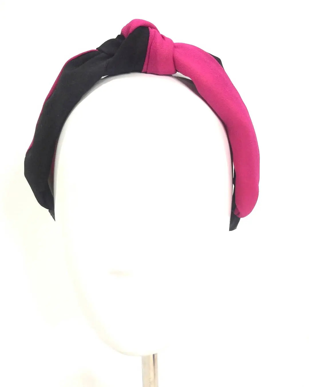 Comprar Diadema felpa de nudo Negro Fucsia Bandera España La Flamenca de Borgoña Patricia Muñoz VOX