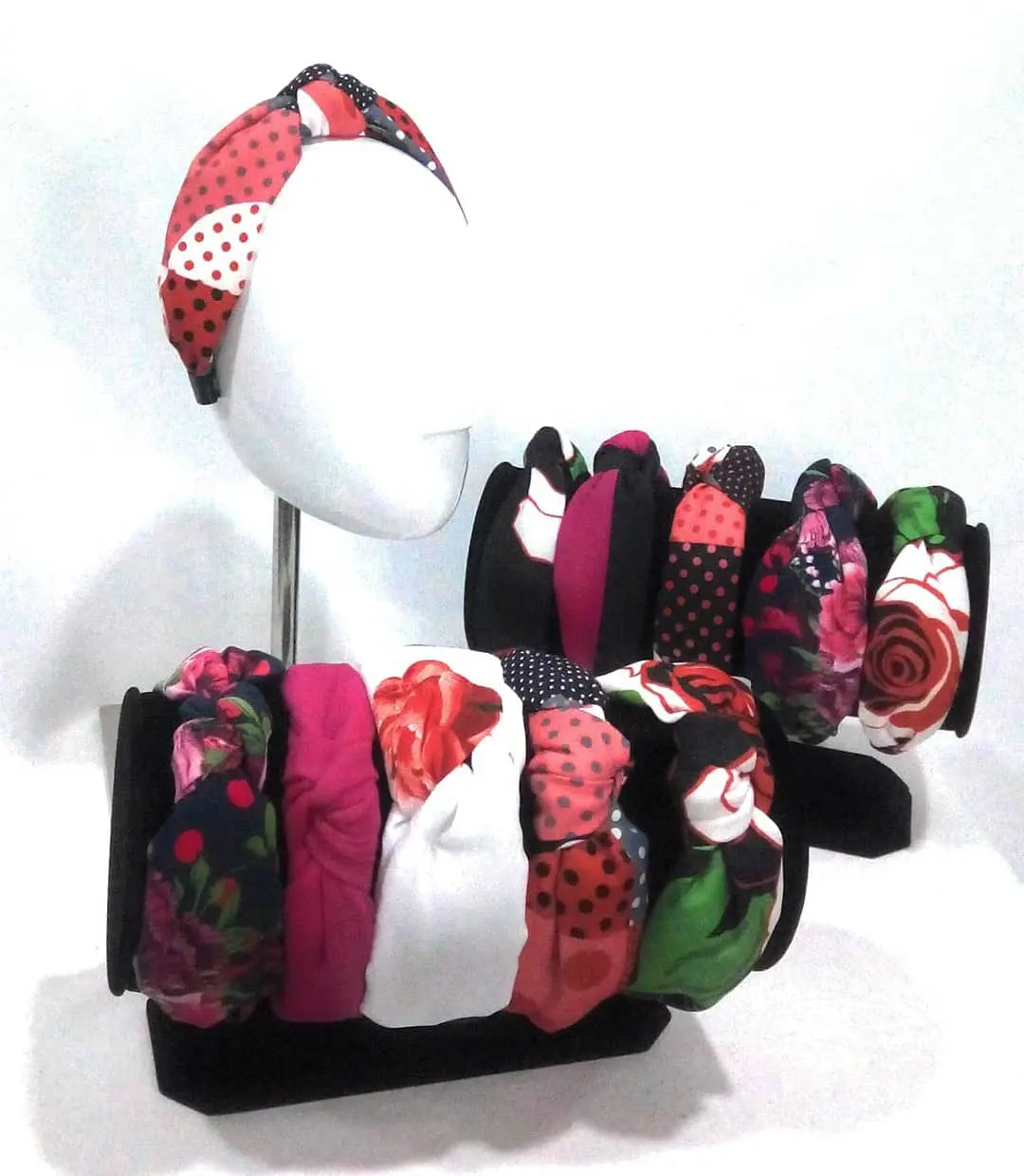 Comprar Diadema felpa de nudo Negro Fucsia Bandera España La Flamenca de Borgoña Patricia Muñoz VOX