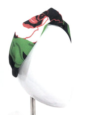 Comprar Diadema felpa de nudo floreada verde Bandera España La Flamenca de Borgoña Patricia Muñoz VOX