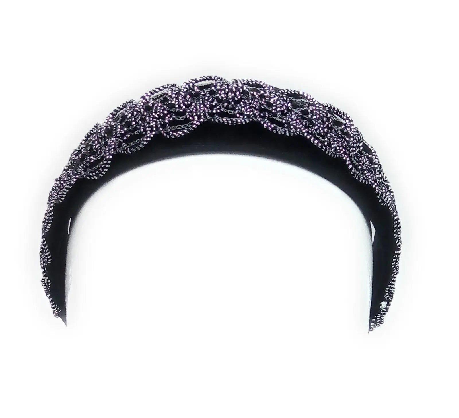 Comprar Diadema felpa negra fiesta plata Bandera España La Flamenca de Borgoña Patricia Muñoz VOX