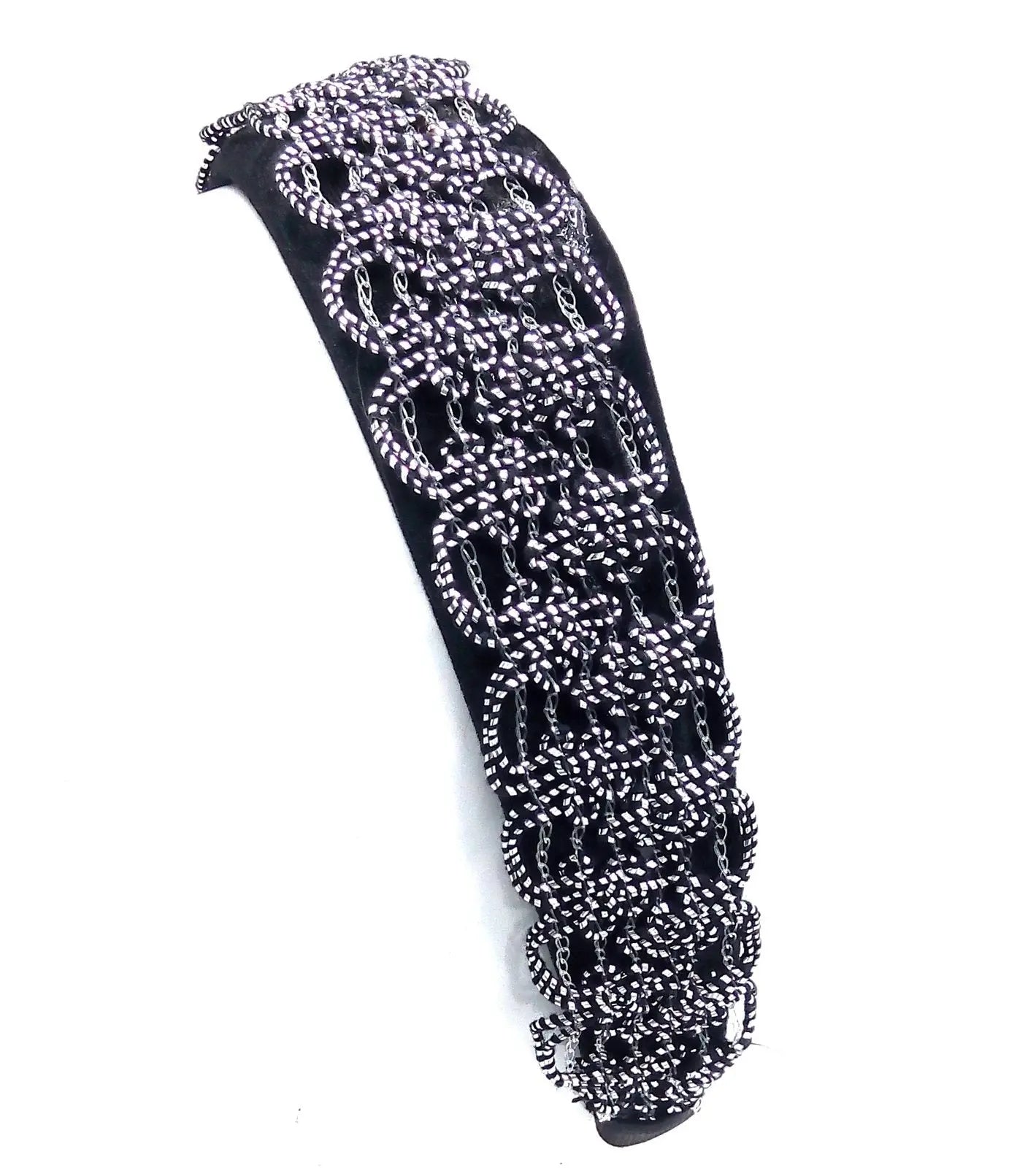 Comprar Diadema felpa negra fiesta plata Bandera España La Flamenca de Borgoña Patricia Muñoz VOX