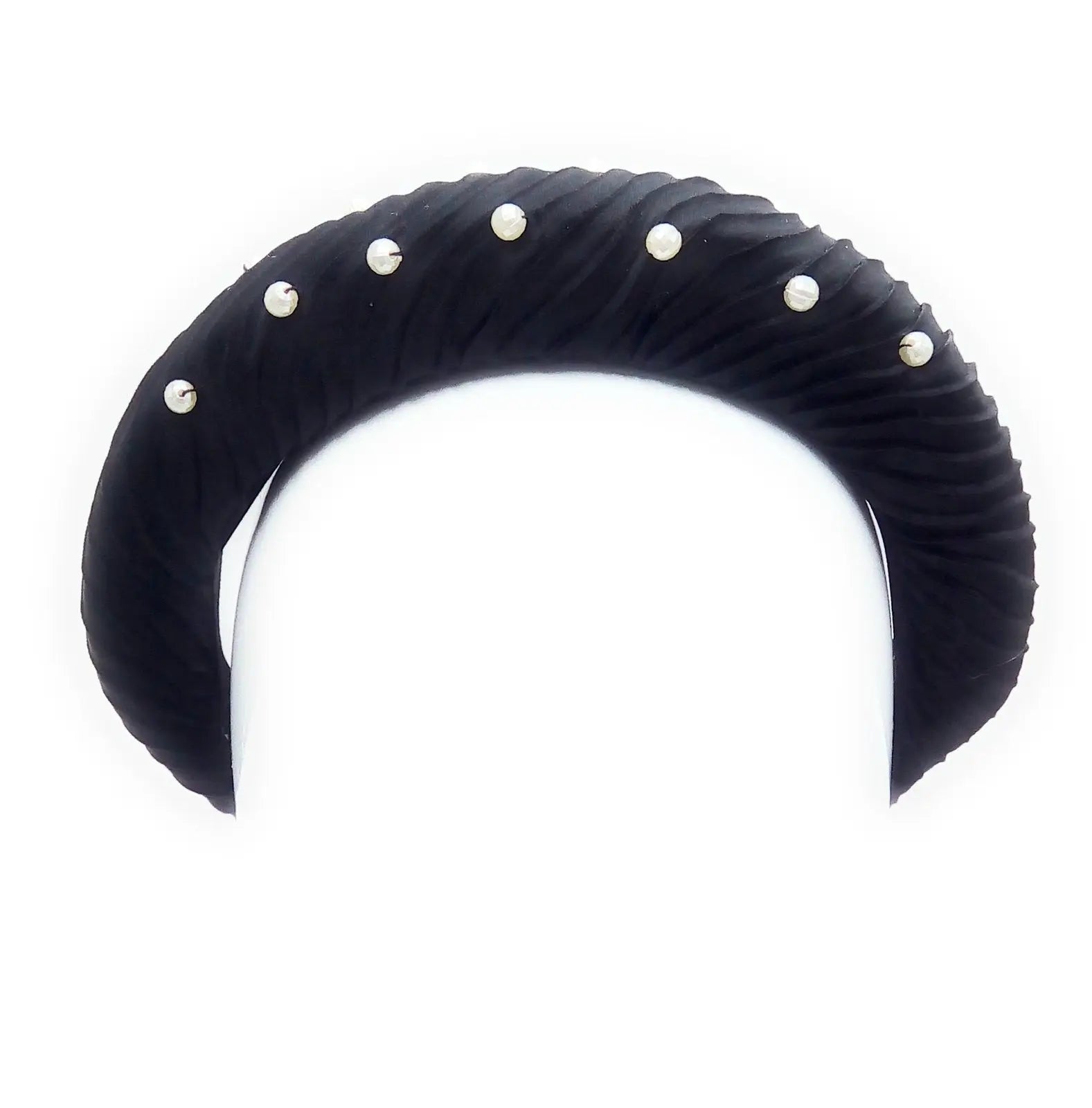 Comprar Diadema felpa negra perlas Bandera España La Flamenca de Borgoña Patricia Muñoz VOX