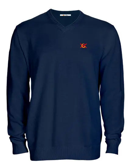 Comprar Jersey Bandera España azul marino hombre cuello pico Bandera España La Flamenca de Borgoña Patricia Muñoz VOX