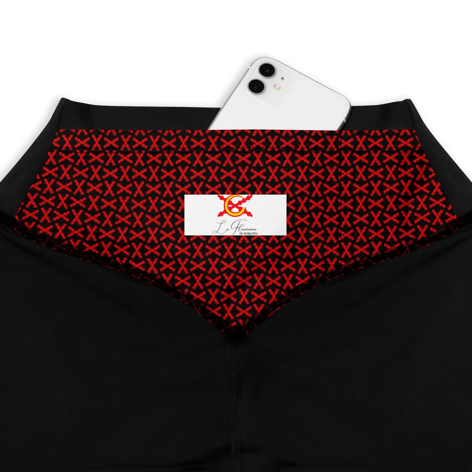 Comprar Leggins de deporte Cruz de Borgoña mosaico Bandera España La Flamenca de Borgoña Patricia Muñoz VOX