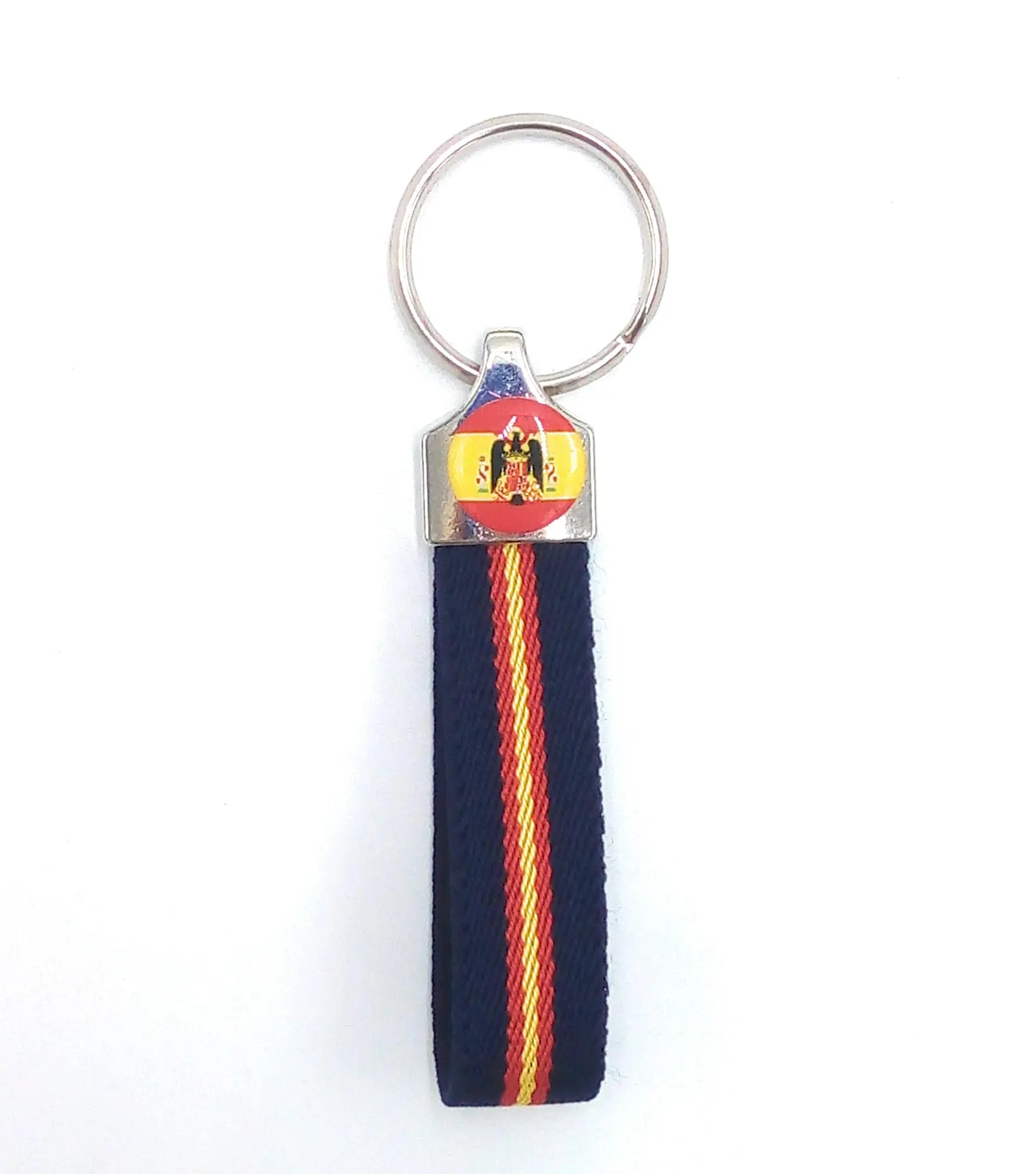 Comprar Llavero Águila de San Juan Bandera de España lona azul Bandera España La Flamenca de Borgoña Patricia Muñoz VOX