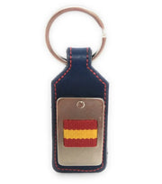 Comprar Llavero Bandera de España piel azul marino Bandera España La Flamenca de Borgoña Patricia Muñoz VOX