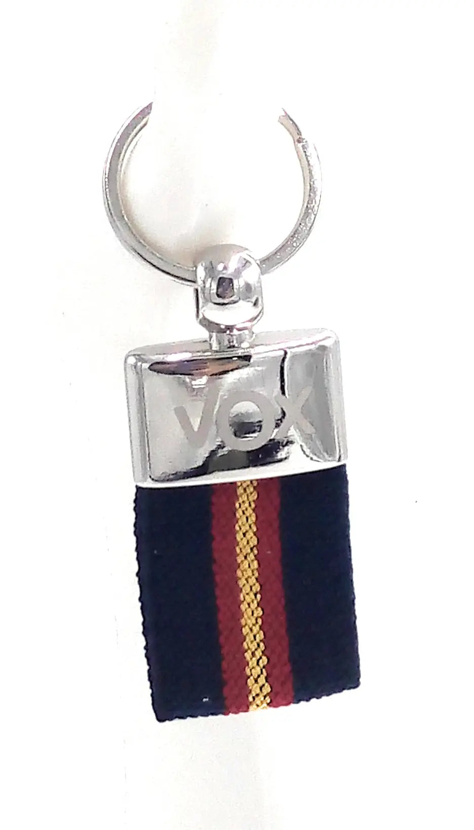 Comprar Llavero VOX azul Bandera España La Flamenca de Borgoña Patricia Muñoz VOX