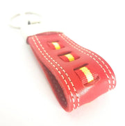 Comprar Llavero de España piel roja Bandera España La Flamenca de Borgoña Patricia Muñoz VOX