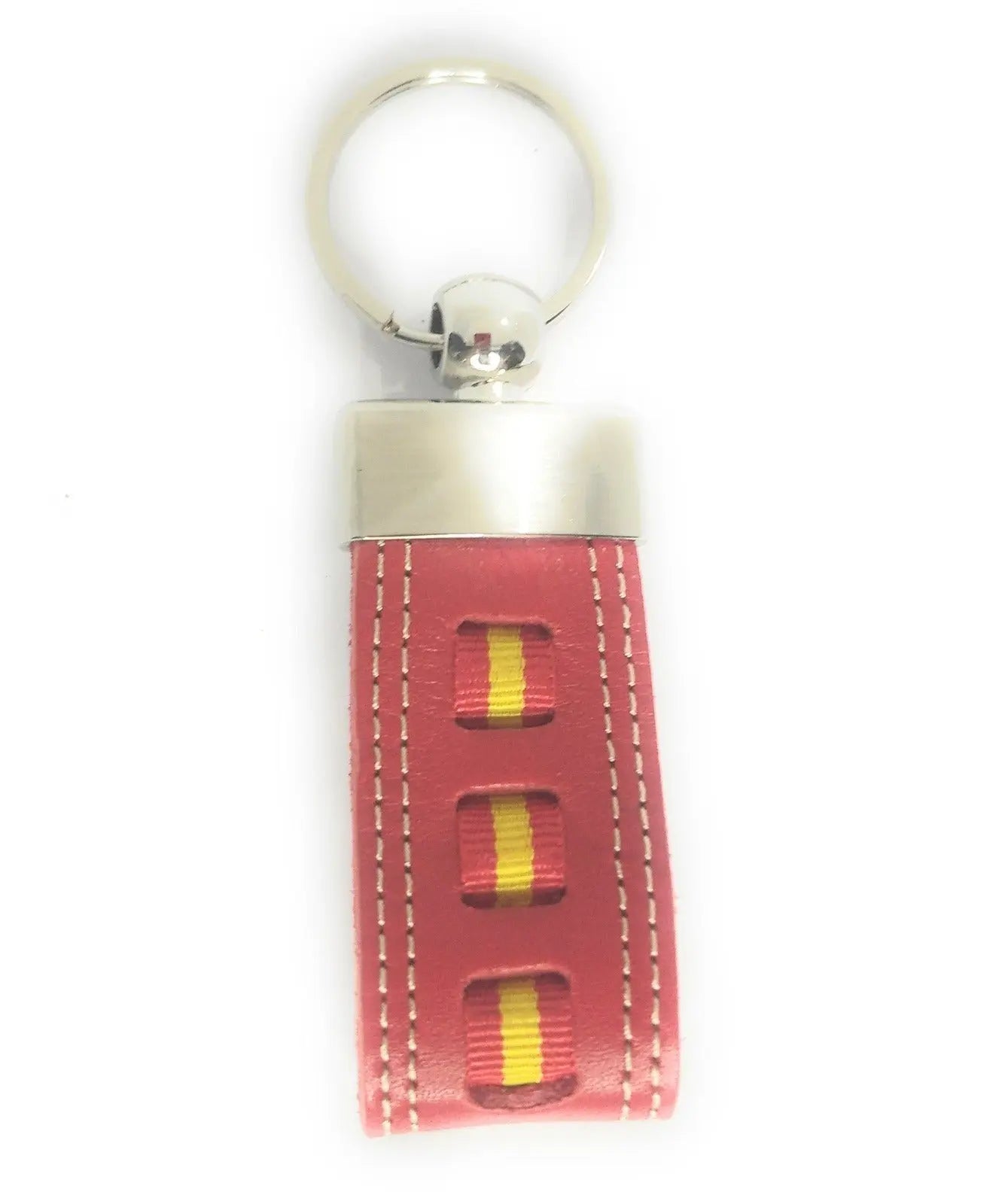 Comprar Llavero de España piel roja Bandera España La Flamenca de Borgoña Patricia Muñoz VOX