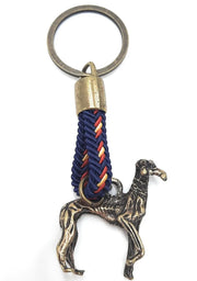 Comprar Llavero galgo en bronce bandera España trenzada Bandera España La Flamenca de Borgoña Patricia Muñoz VOX