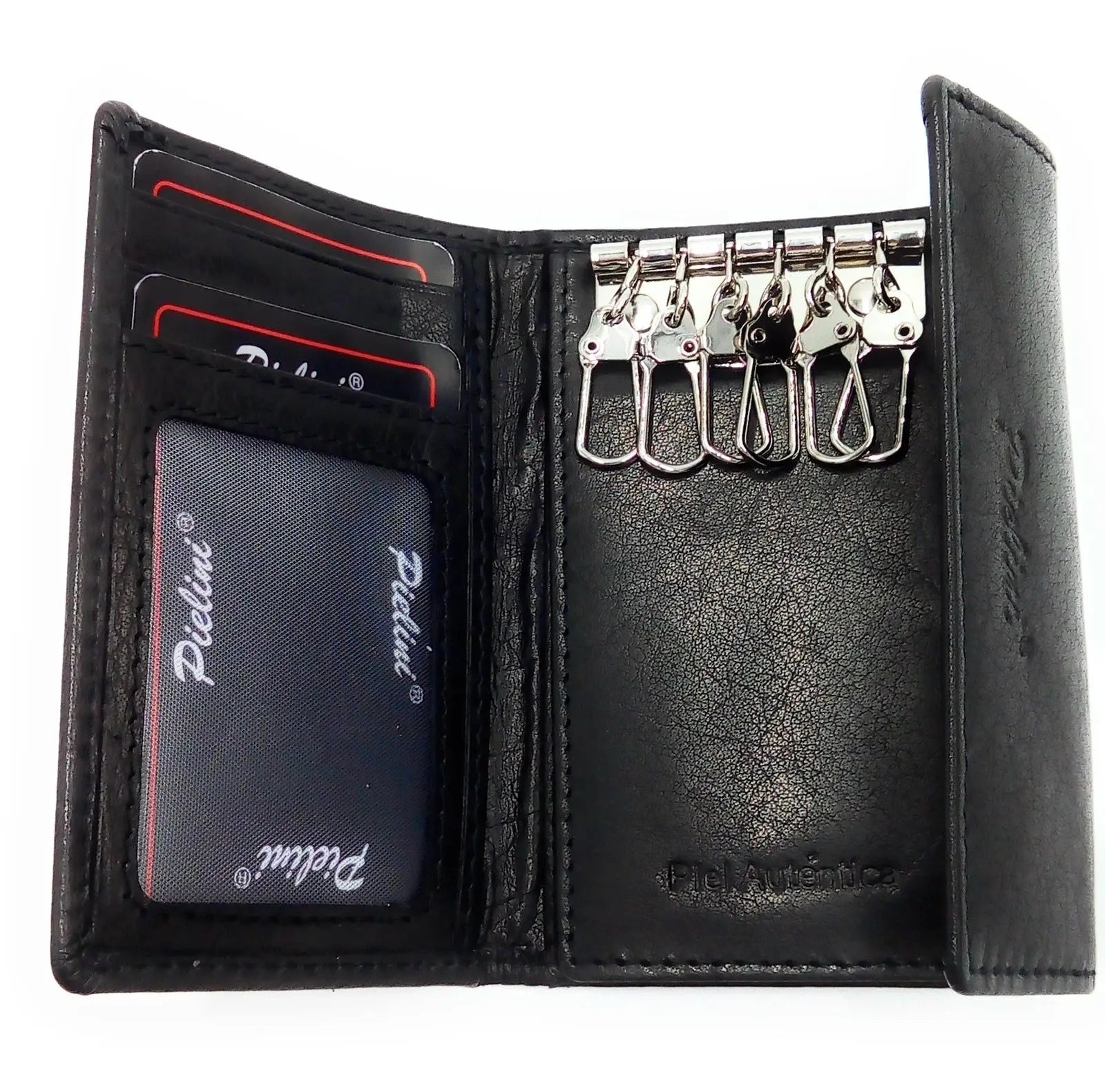 Comprar Llavero piel negra 6 llaves Bandera España La Flamenca de Borgoña Patricia Muñoz VOX