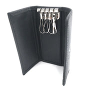 Comprar Llavero piel negra para 4 llaves Bandera España La Flamenca de Borgoña Patricia Muñoz VOX