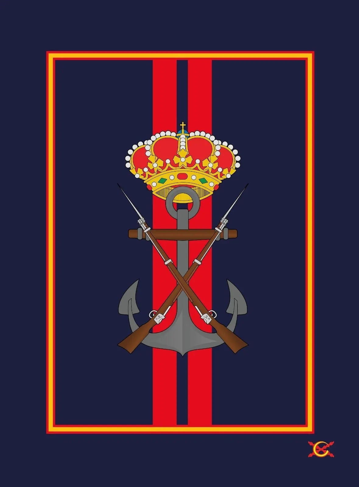 Comprar Manta polar Infantería de Marina (I) Bandera España Bandera España La Flamenca de Borgoña Patricia Muñoz VOX