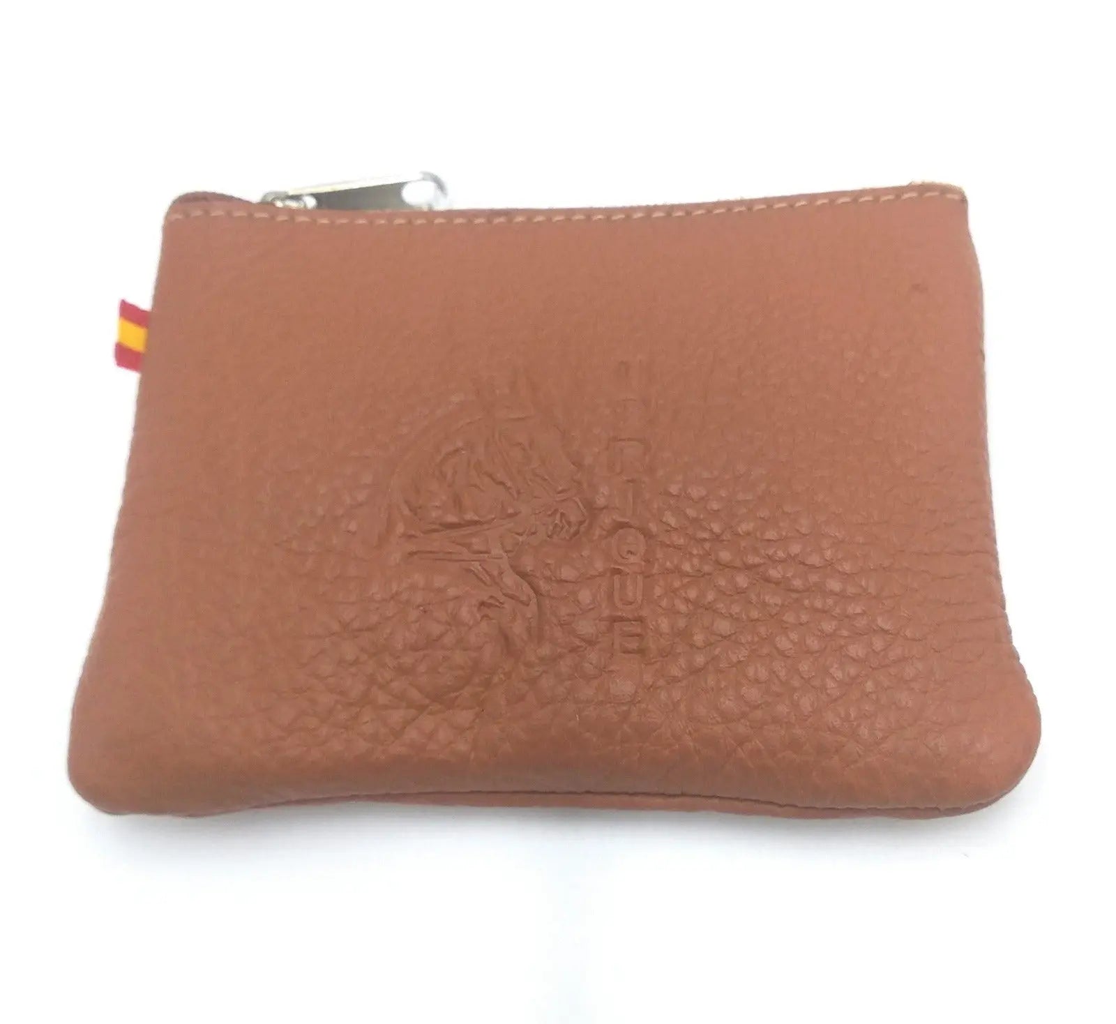 Comprar Monedero de piel con llavero interno Caballo Bandera España La Flamenca de Borgoña Patricia Muñoz VOX