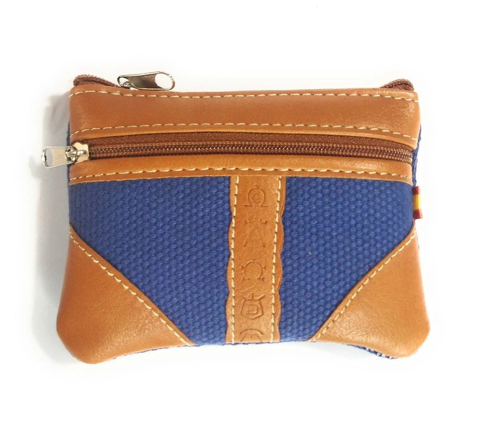 Comprar Monedero Hierros Taurinos lona AZUL Bandera España La Flamenca de Borgoña Patricia Muñoz VOX