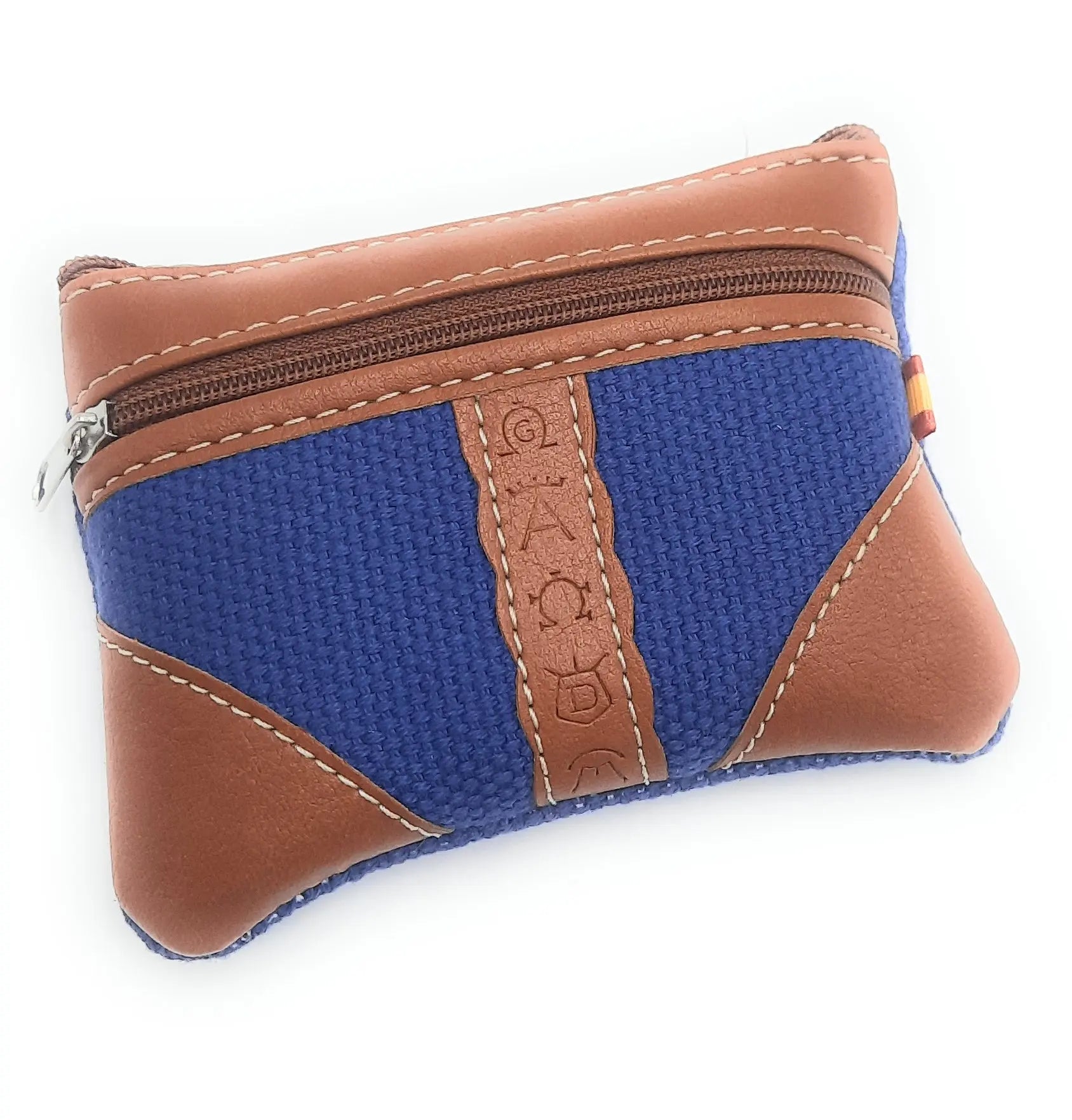 Comprar Monedero Hierros Taurinos lona AZUL Bandera España La Flamenca de Borgoña Patricia Muñoz VOX