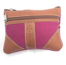 Comprar Monedero lona rosa y piel camel Hierros taurinos La Flamenca de Borgoña, Bandera de España, Cruz de Borgoña, Patricia Muñoz, VOX, Santiago Abascal 