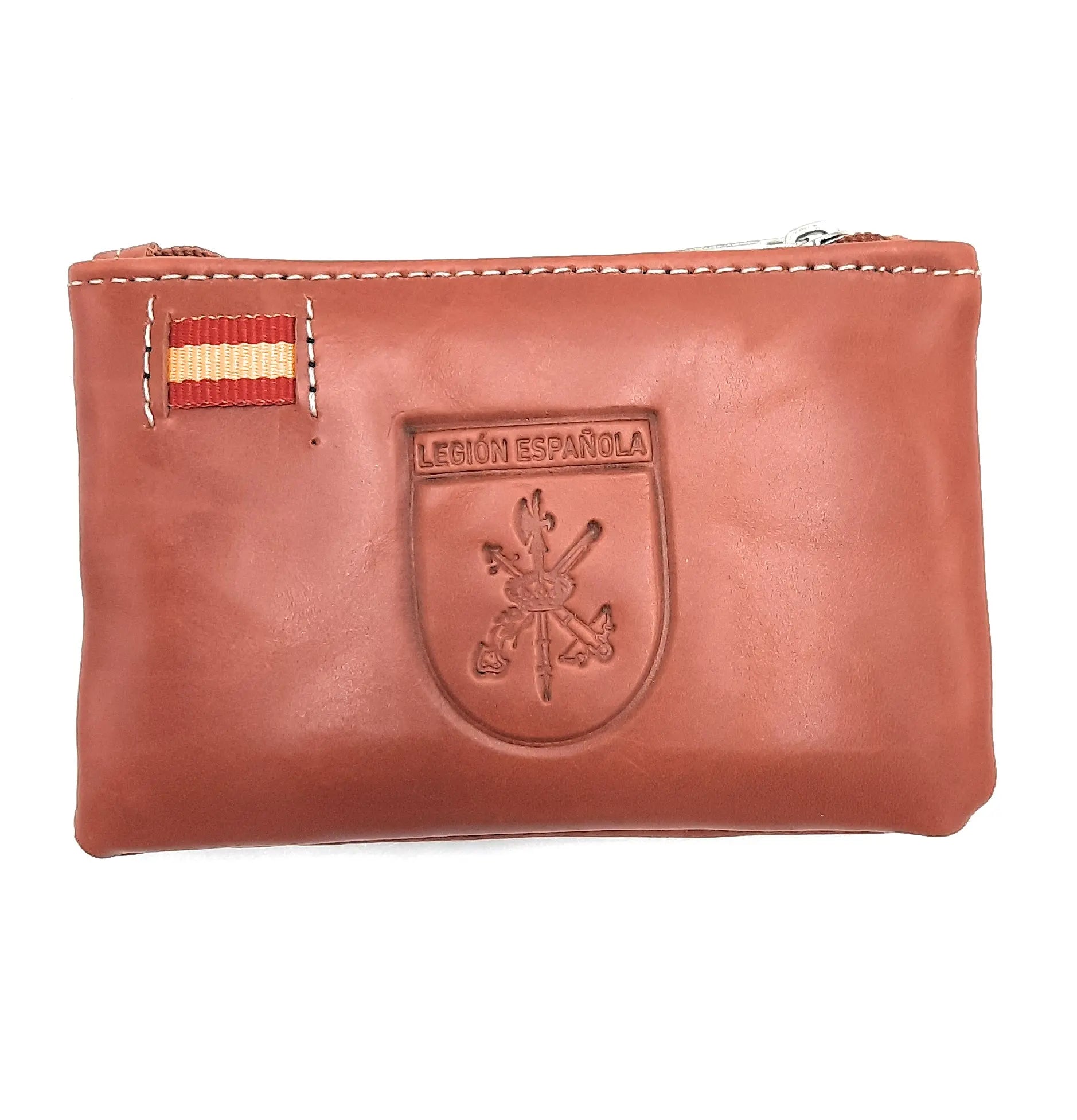 Comprar Monedero Legión cuero Bandera España La Flamenca de Borgoña Patricia Muñoz VOX