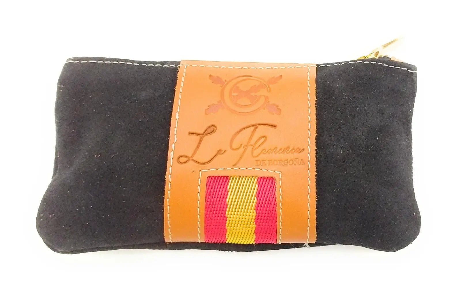 Comprar Monedero Bandera España serraje NEGRO Bandera España La Flamenca de Borgoña Patricia Muñoz VOX