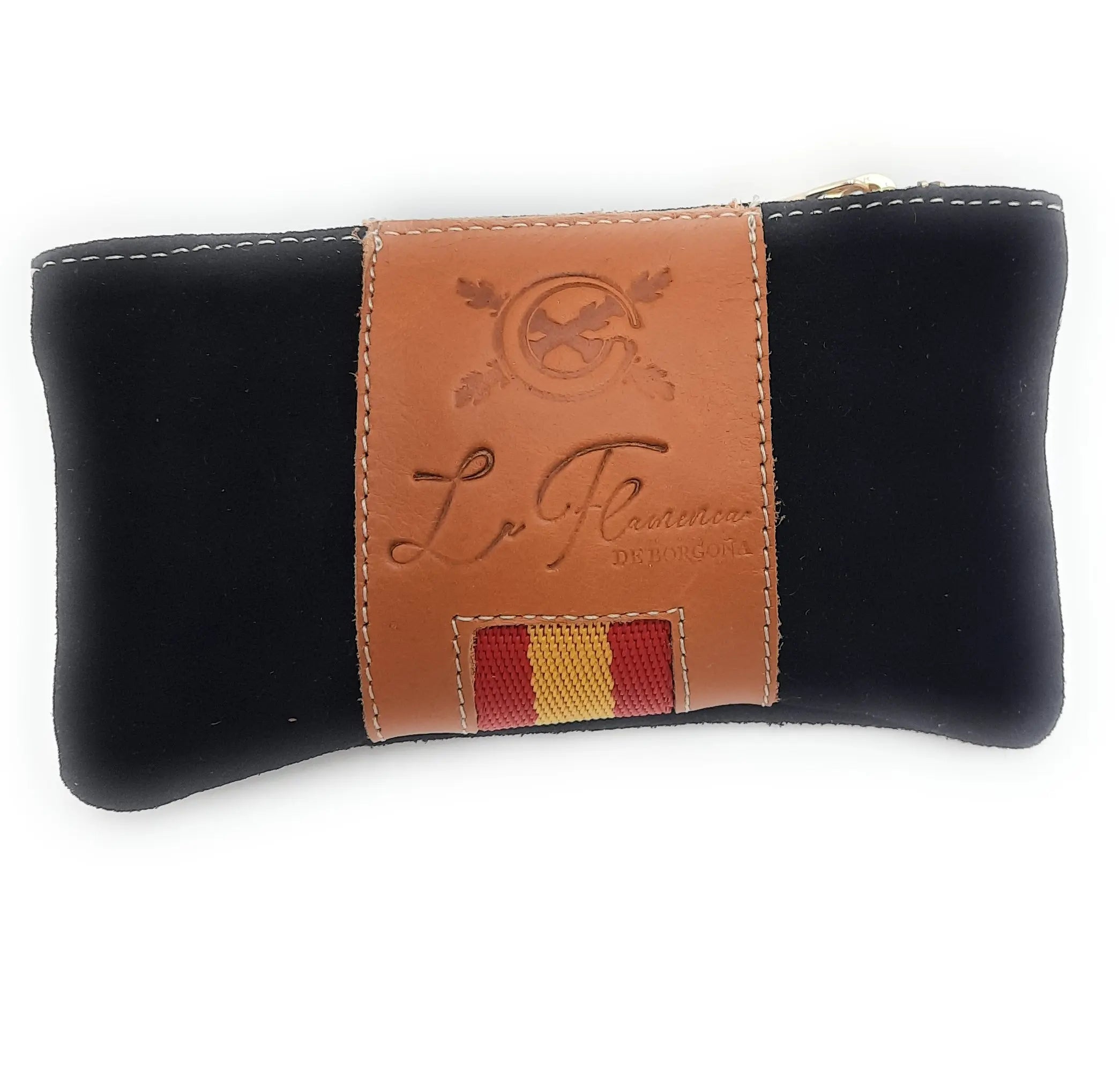 Comprar Monedero Bandera España serraje NEGRO Bandera España La Flamenca de Borgoña Patricia Muñoz VOX
