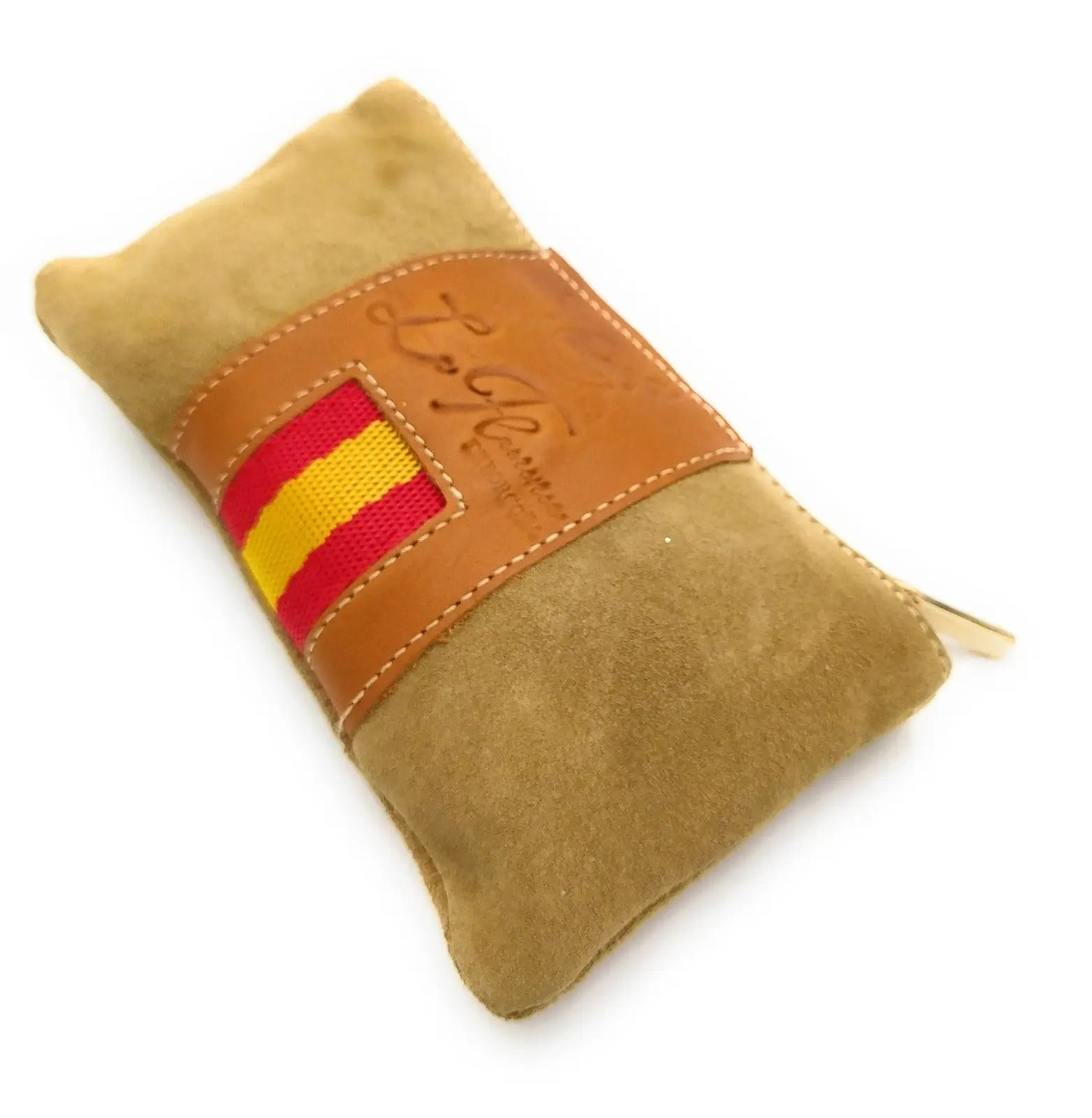 Comprar Monedero España piel serraje camel Bandera España La Flamenca de Borgoña Patricia Muñoz VOX