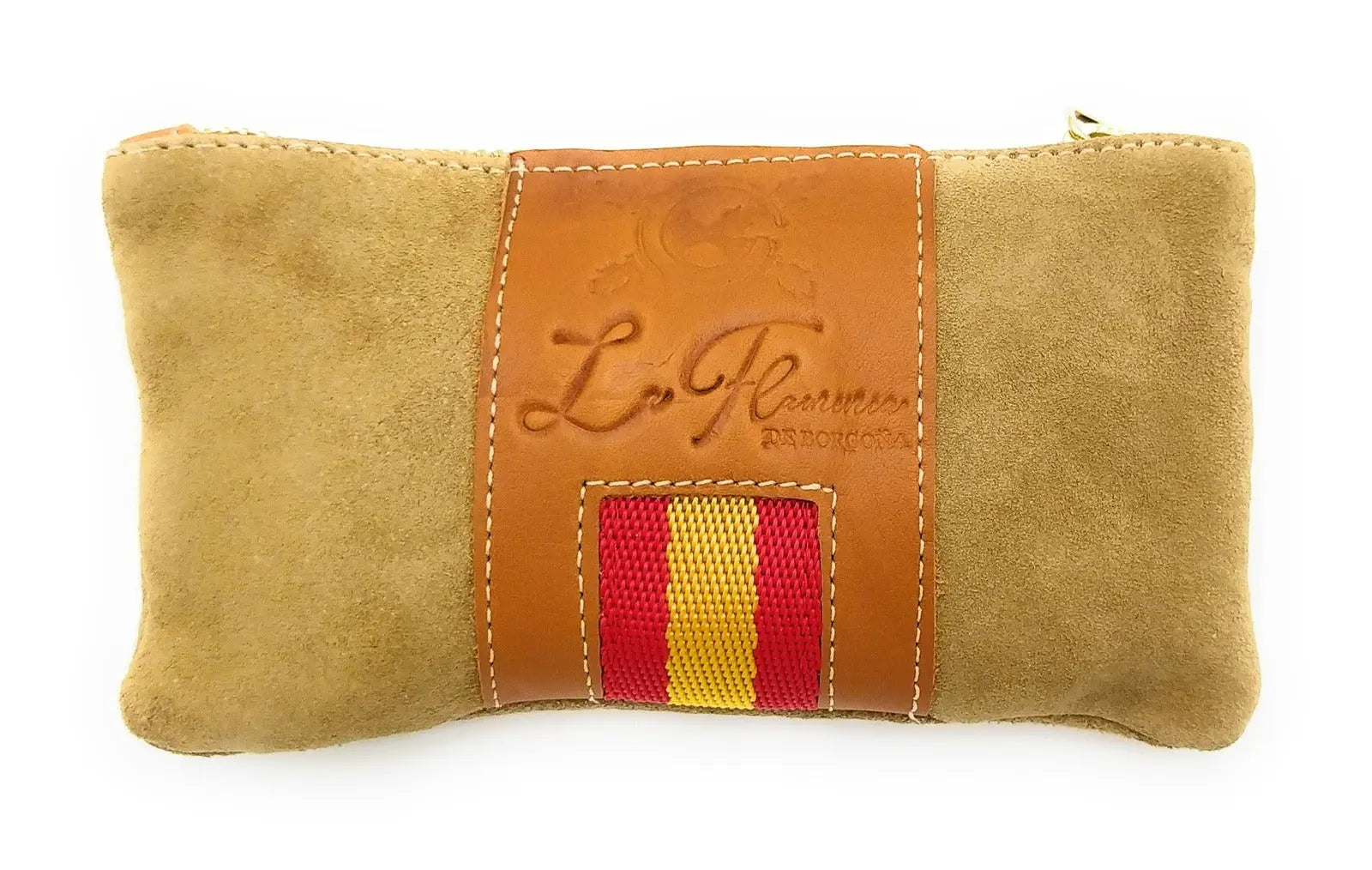 Comprar Monedero España piel serraje camel Bandera España La Flamenca de Borgoña Patricia Muñoz VOX
