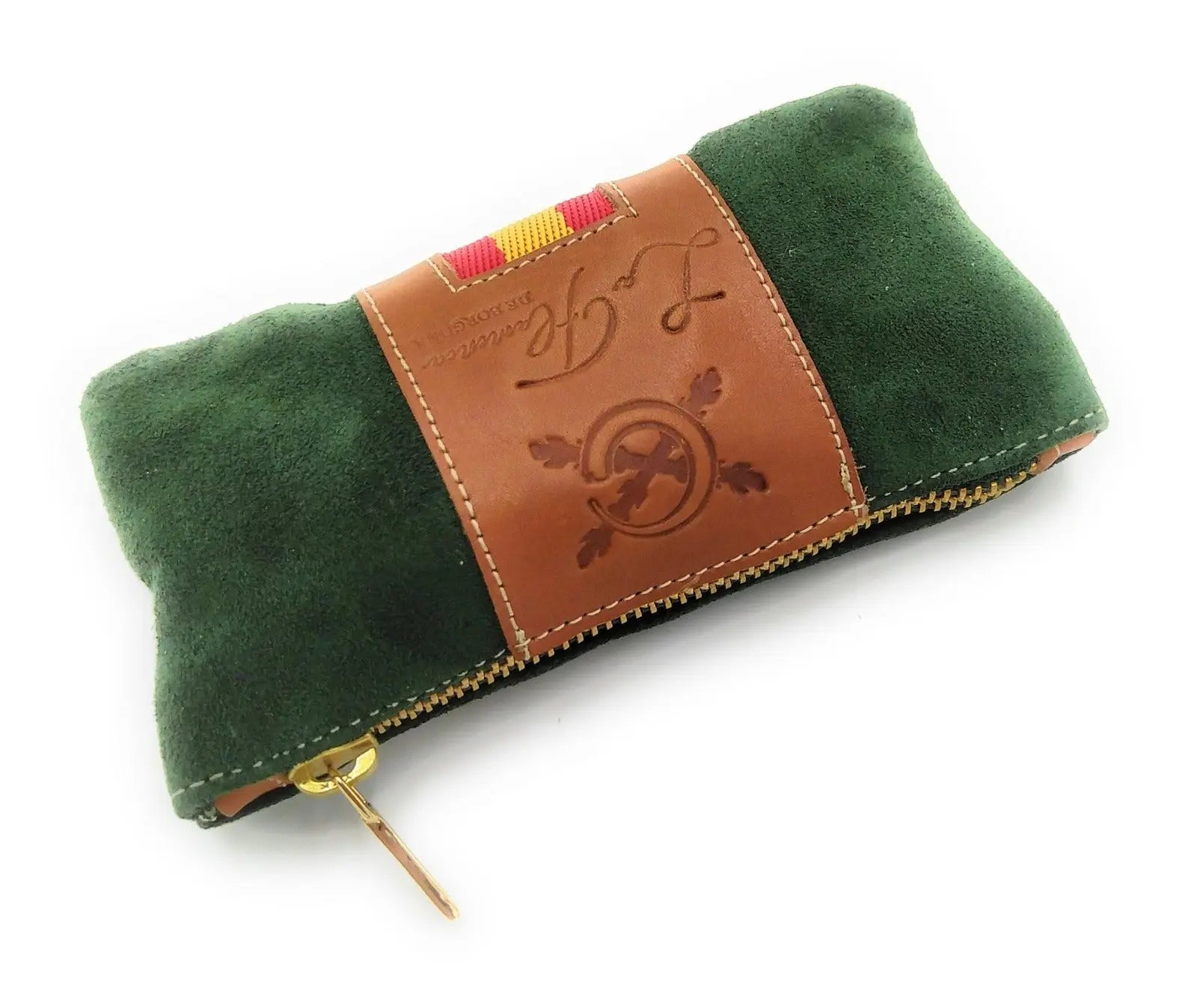 Comprar Monedero España piel serraje verde Bandera España La Flamenca de Borgoña Patricia Muñoz VOX