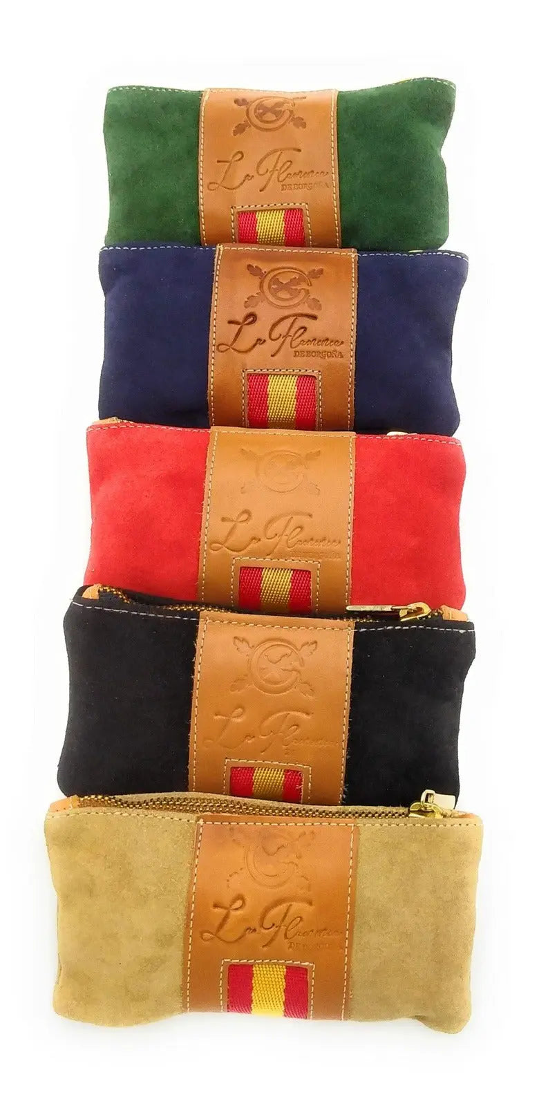 Comprar Monedero España piel serraje verde Bandera España La Flamenca de Borgoña Patricia Muñoz VOX