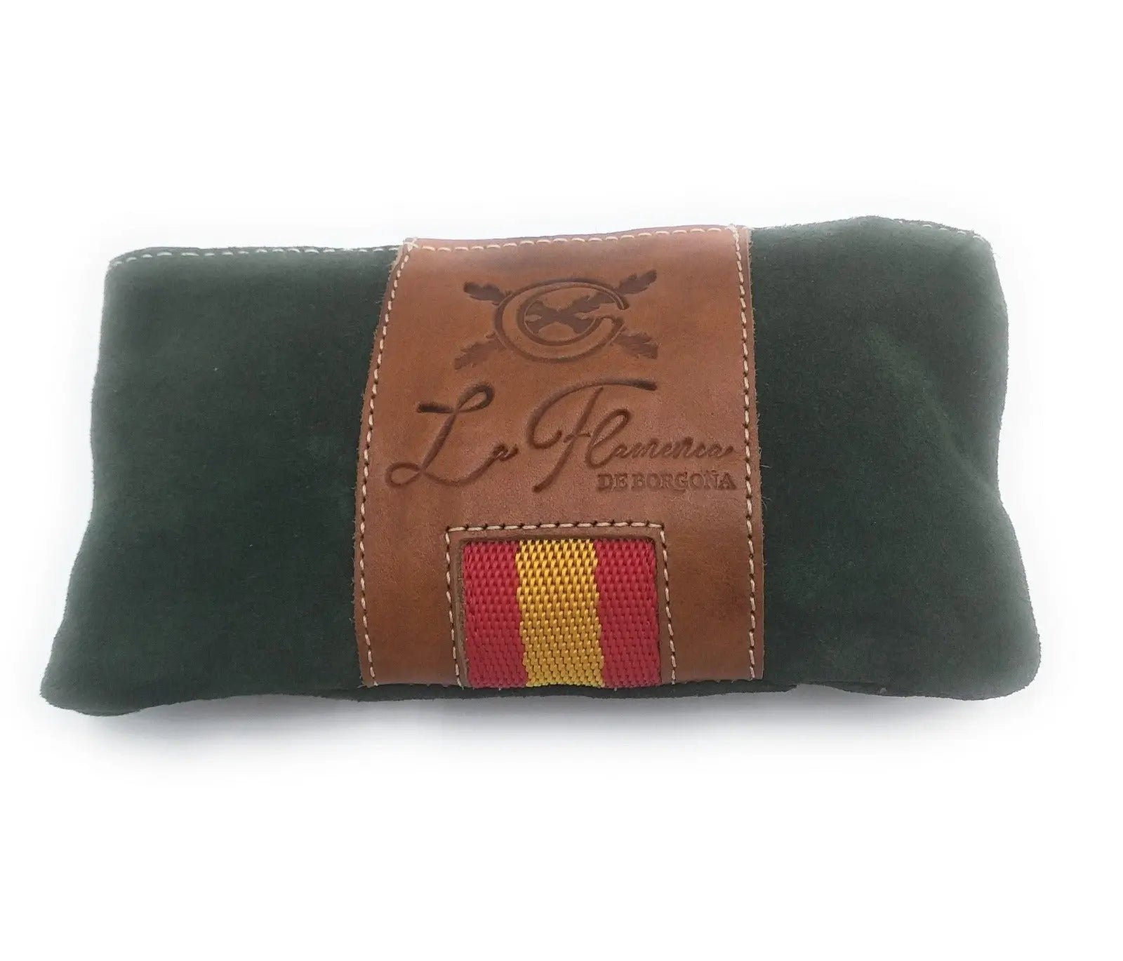 Comprar Monedero España piel serraje verde Bandera España La Flamenca de Borgoña Patricia Muñoz VOX