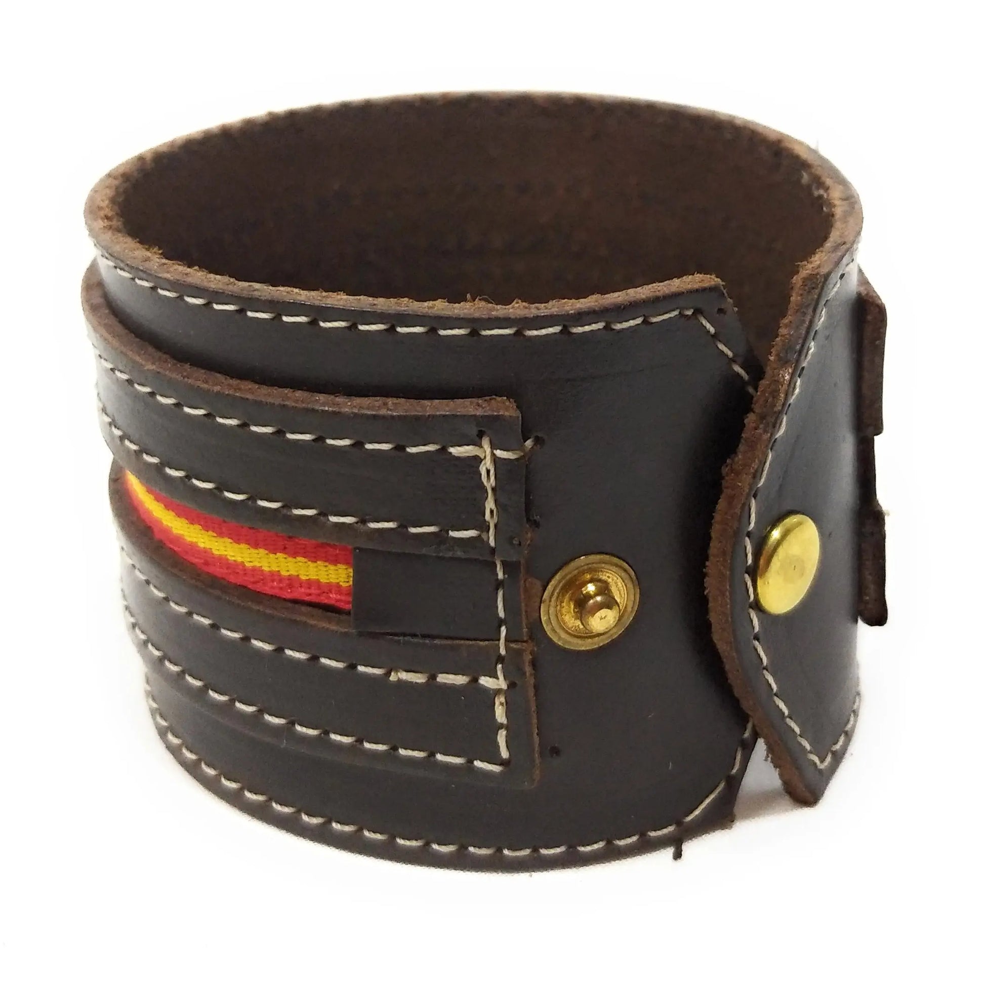 Comprar Muñequera piel bandera de España Bandera España La Flamenca de Borgoña Patricia Muñoz VOX