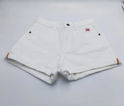 Comprar Pantalón Bandera España corto vaquero blanco Mujer - OFERTA Bandera España La Flamenca de Borgoña Patricia Muñoz VOX