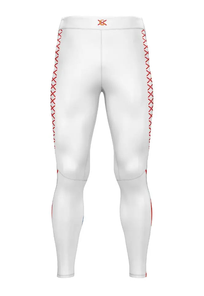 Comprar Pantalón Leggin Cruz de Borgoña hombre pantalón deportivo - XS - OFERTA Bandera España La Flamenca de Borgoña Patricia Muñoz VOX