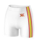 Comprar Pantalón Leggin short hombre deportivo blanco bandera de España La Flamenca de Borgoña, Bandera de España, Cruz de Borgoña, Patricia Muñoz, VOX, Santiago Abascal 