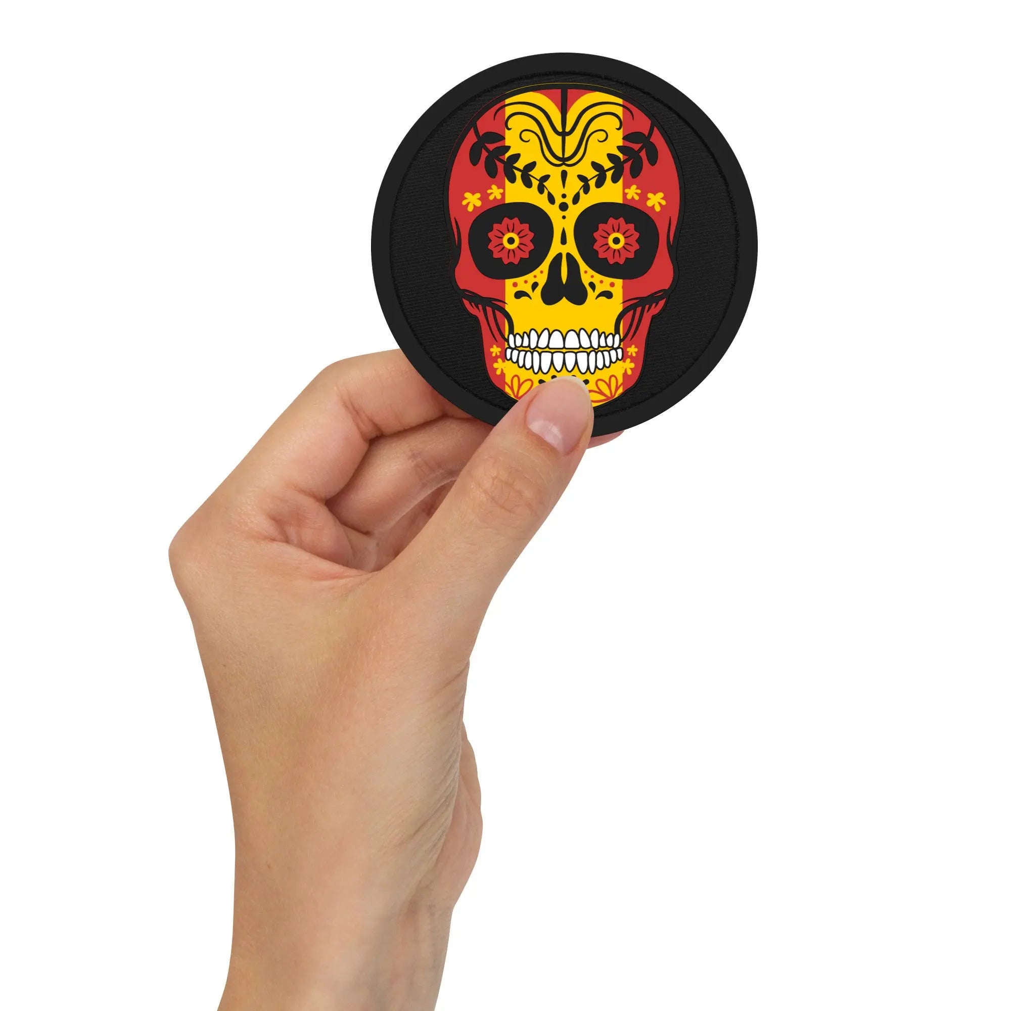 Comprar Parche bordado Calavera de España Bandera España La Flamenca de Borgoña Patricia Muñoz VOX