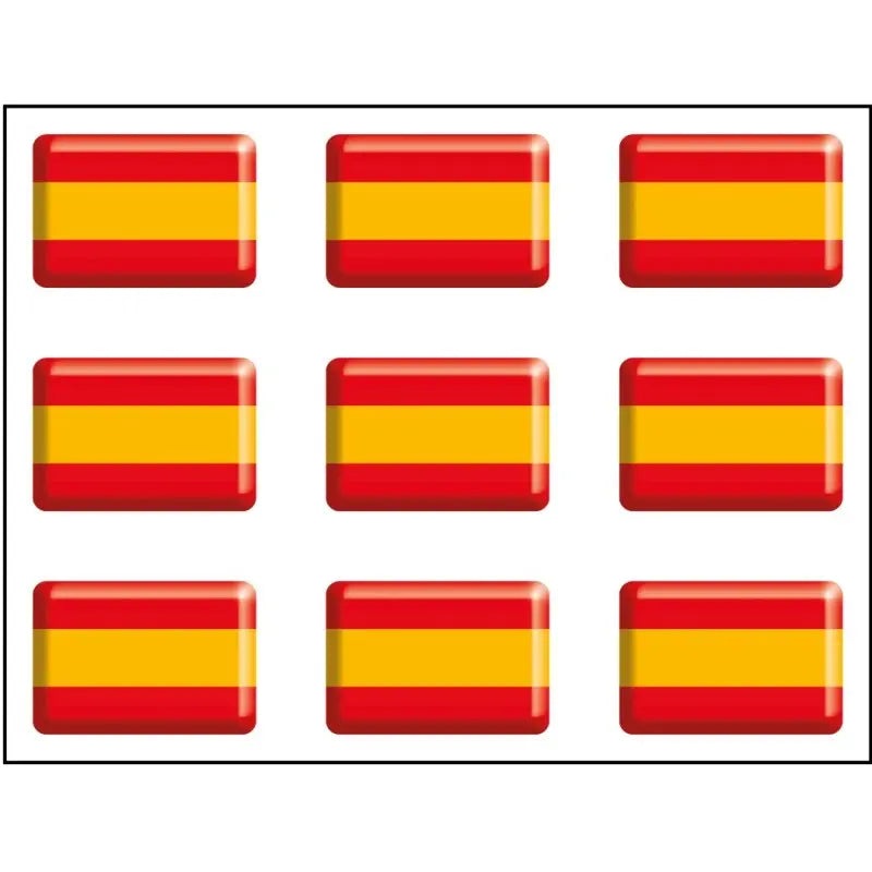 Comprar Pegatina silicona Bandera España rectangular 16x11 mm (1 unidad) Bandera España La Flamenca de Borgoña Patricia Muñoz VOX