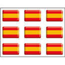 Comprar Pegatina silicona Bandera España rectangular 16x11 mm (1 unidad) Bandera España La Flamenca de Borgoña Patricia Muñoz VOX