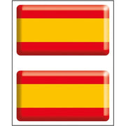 Comprar Pegatina silicona Bandera España rectangular 25x48 mm Bandera España La Flamenca de Borgoña Patricia Muñoz VOX
