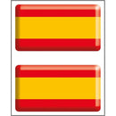 Pegatina silicona Bandera España rectangular 25x48 mm La Flamenca de Borgoña Patricia Muñoz VOX