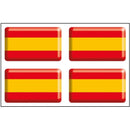 Pegatina silicona Bandera España rectangular 30x18 mm (1 unidad) La Flamenca de Borgoña Patricia Muñoz VOX