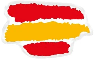 Comprar Pegatina silicona Bandera España trazos 33x21 mm (1 unidad) Bandera España La Flamenca de Borgoña Patricia Muñoz VOX