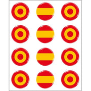 Comprar Pegatina silicona Escarapela Bandera España diana circular 11 mm (1 unidad) Bandera España La Flamenca de Borgoña Patricia Muñoz VOX