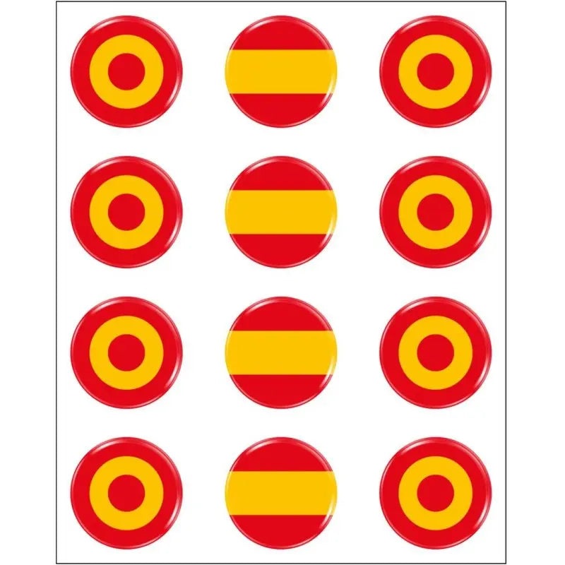 Comprar Pegatina silicona Escarapela Bandera España diana circular 11 mm (1 unidad) Bandera España La Flamenca de Borgoña Patricia Muñoz VOX