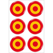 Comprar Pegatina silicona Escarapela Bandera España diana circular 20 mm (1 unidad) Bandera España La Flamenca de Borgoña Patricia Muñoz VOX