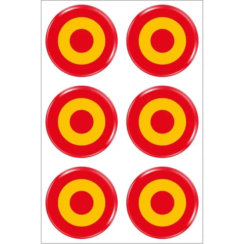 Comprar Pegatina silicona Escarapela Bandera España diana circular 20 mm (1 unidad) Bandera España La Flamenca de Borgoña Patricia Muñoz VOX