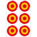 Comprar Pegatina silicona Escarapela Bandera España diana circular 20 mm (1 unidad) Bandera España La Flamenca de Borgoña Patricia Muñoz VOX