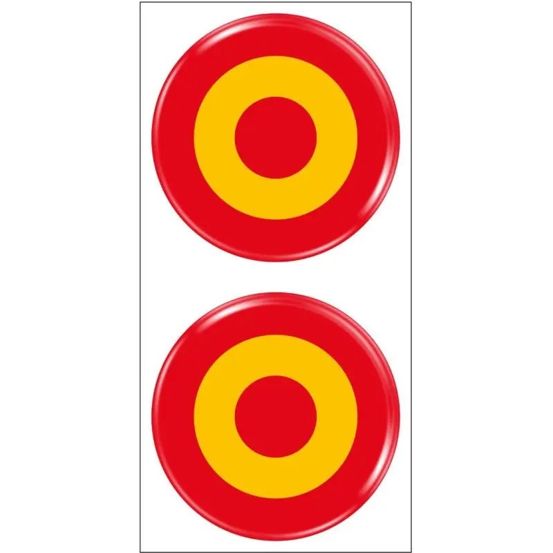 Comprar Pegatina silicona Escarapela Bandera España diana circular 33 mm (1 unidad) Bandera España La Flamenca de Borgoña Patricia Muñoz VOX