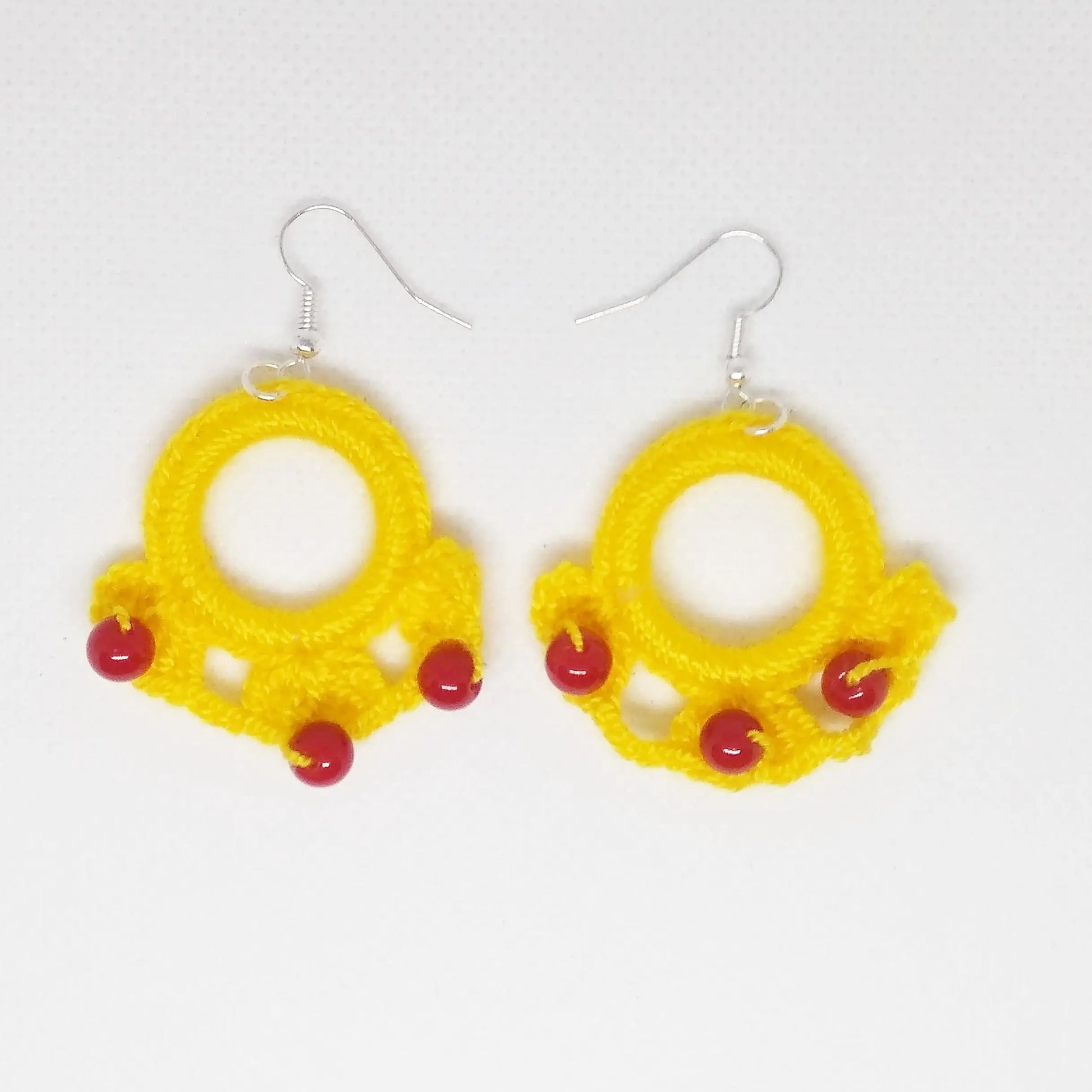 Comprar Pendientes Bandera de España crochet flor Bandera España La Flamenca de Borgoña Patricia Muñoz VOX